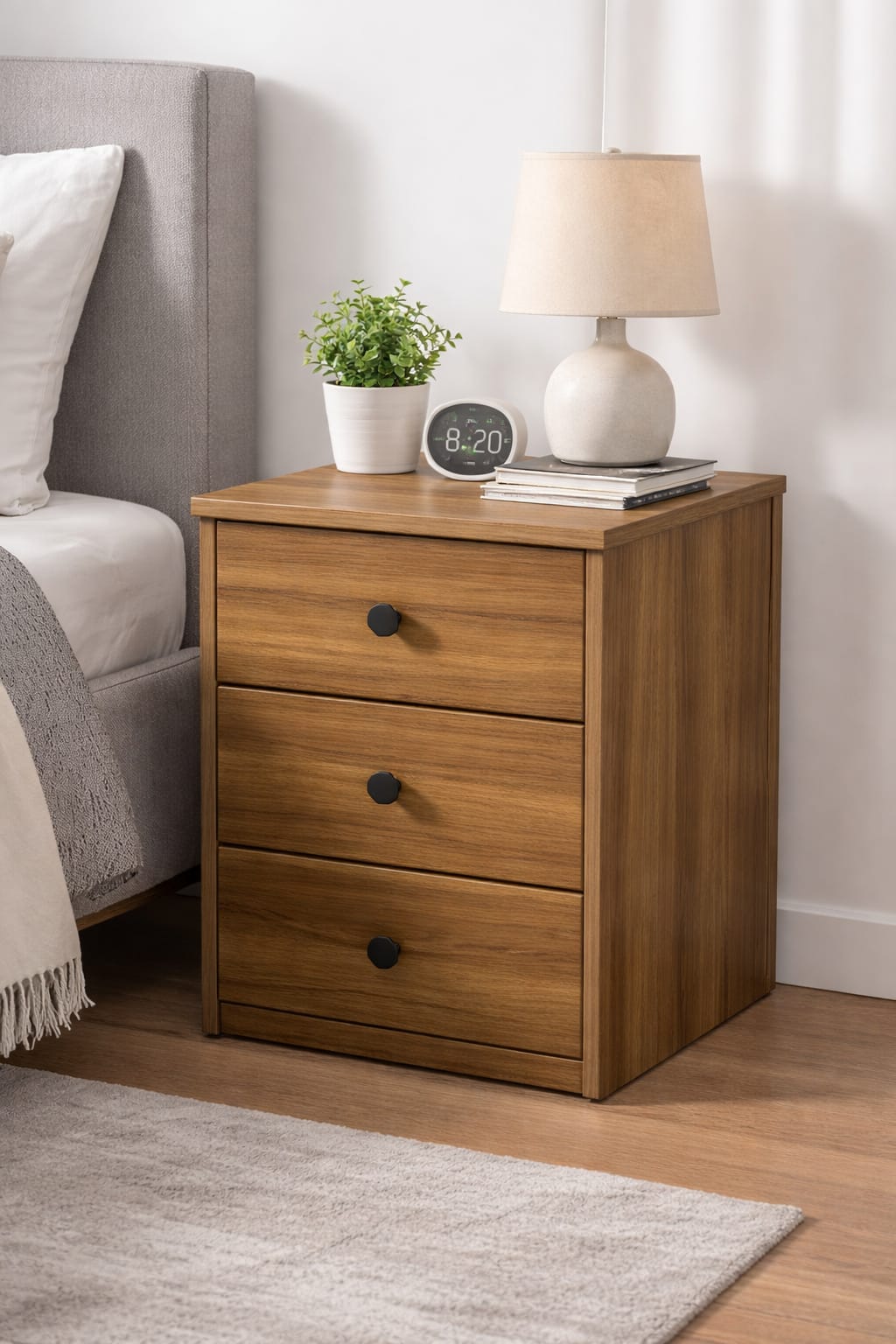 modern 3-drawer bedside table
